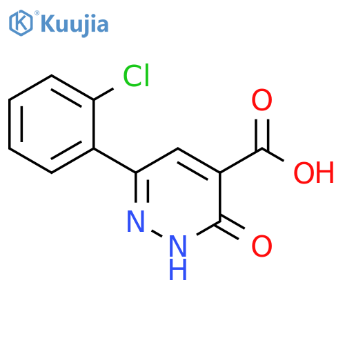 6-(2-chlorophenyl)-3-oxo-2,3-dihydropyridazine-4-carboxylic acid structure
