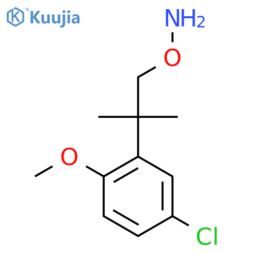 O-2-(5-chloro-2-methoxyphenyl)-2-methylpropylhydroxylamine structure