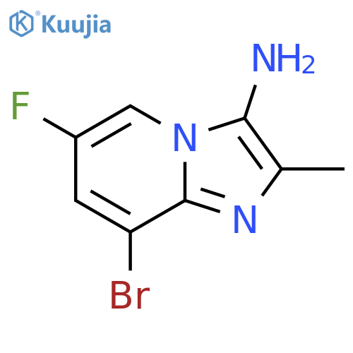 8-Bromo-6-fluoro-2-methylimidazo[1,2-a]pyridin-3-amine structure