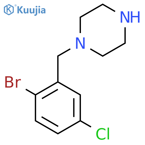 1-(2-bromo-5-chlorophenyl)methylpiperazine structure