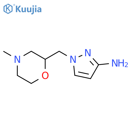 1H-Pyrazol-3-amine, 1-[(4-methyl-2-morpholinyl)methyl]- structure