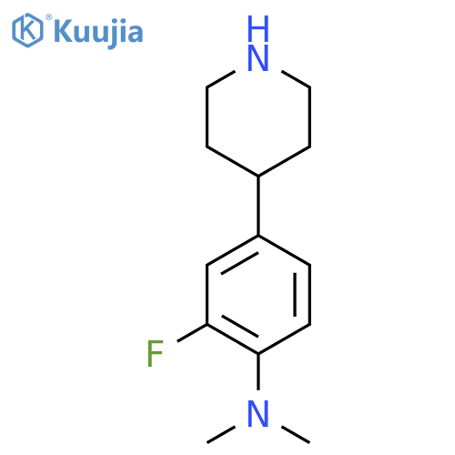 2-fluoro-N,N-dimethyl-4-(piperidin-4-yl)aniline structure
