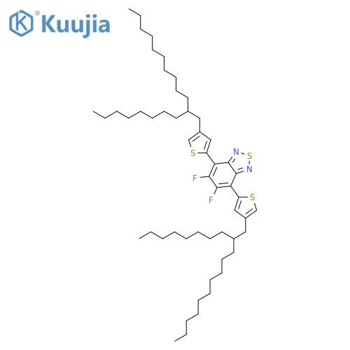 2,1,3-Benzothiadiazole, 5,6-difluoro-4,7-bis[4-(2-octyldodecyl)-2-thienyl]- structure