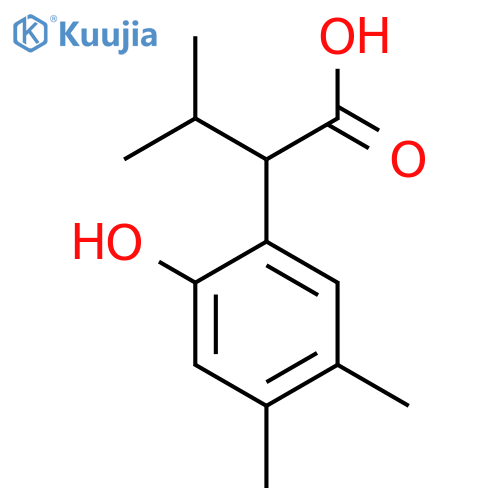 2-(2-hydroxy-4,5-dimethylphenyl)-3-methylbutanoic acid structure