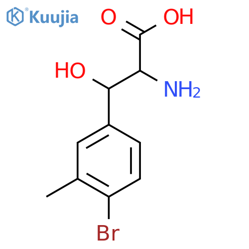 2-amino-3-(4-bromo-3-methylphenyl)-3-hydroxypropanoic acid structure