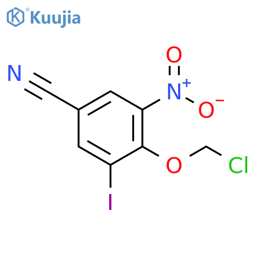 4-(Chloromethoxy)-3-iodo-5-nitrobenzonitrile structure