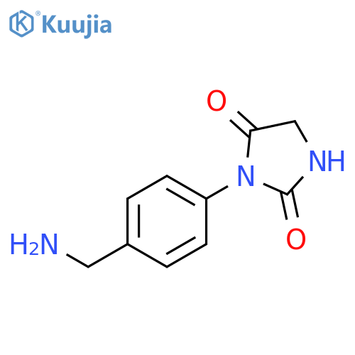 2,4-Imidazolidinedione, 3-[4-(aminomethyl)phenyl]- structure