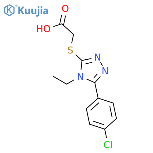 2-{5-(4-Chlorophenyl)-4-ethyl-4H-1,2,4-triazol-3-ylsulfanyl}acetic Acid structure