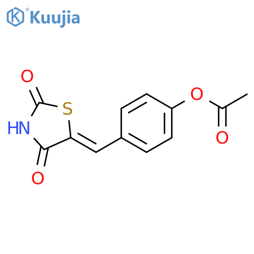 2,4-Thiazolidinedione, 5-[[4-(acetyloxy)phenyl]methylene]- structure