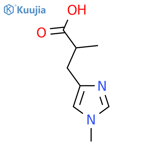 2-methyl-3-(1-methyl-1H-imidazol-4-yl)propanoic acid structure
