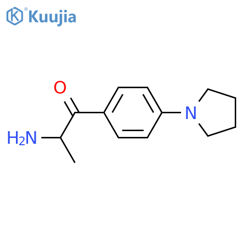 2-amino-1-4-(pyrrolidin-1-yl)phenylpropan-1-one structure