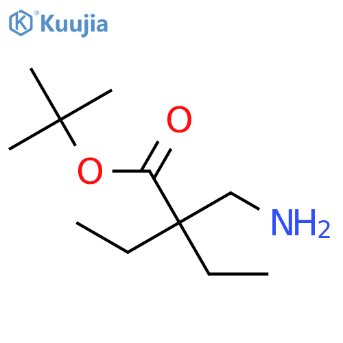 tert-butyl 2-(aminomethyl)-2-ethylbutanoate structure