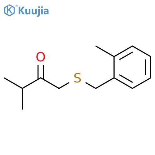 3-Methyl-1-((2-methylbenzyl)thio)butan-2-one structure