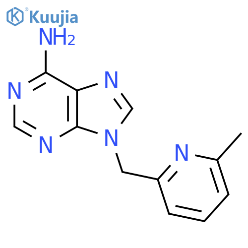 9-(6-methylpyridin-2-yl)methyl-9H-purin-6-amine structure