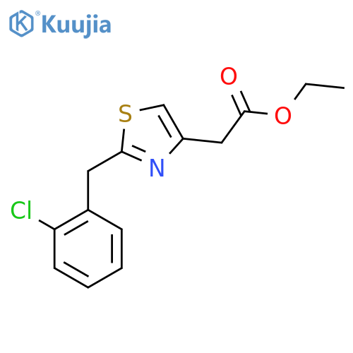 Ethyl 2-(2-(2-chlorobenzyl)thiazol-4-yl)acetate structure