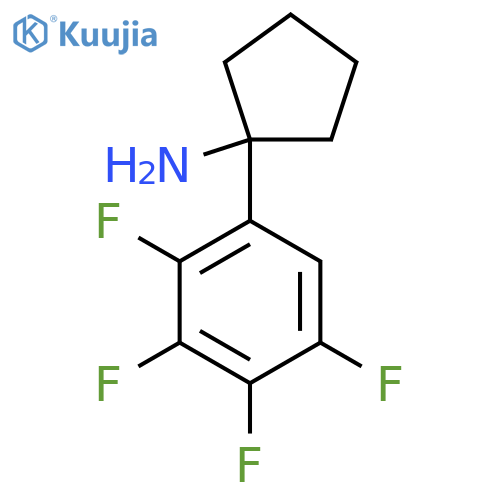 1-(2,3,4,5-tetrafluorophenyl)cyclopentan-1-amine structure