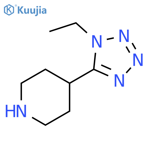 4-(1-Ethyl-1H-tetrazol-5-yl)-piperidine structure