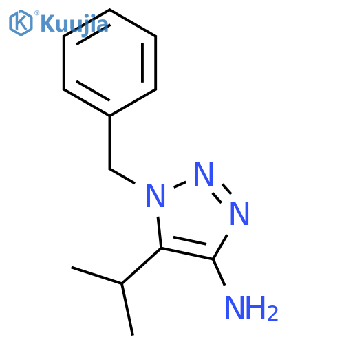 1H-1,2,3-Triazol-4-amine, 5-(1-methylethyl)-1-(phenylmethyl)- structure