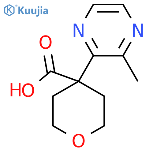 4-(3-Methylpyrazin-2-yl)oxane-4-carboxylic acid structure