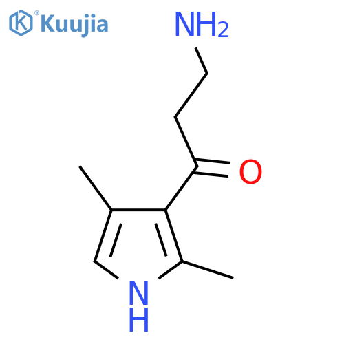 3-amino-1-(2,4-dimethyl-1H-pyrrol-3-yl)propan-1-one structure