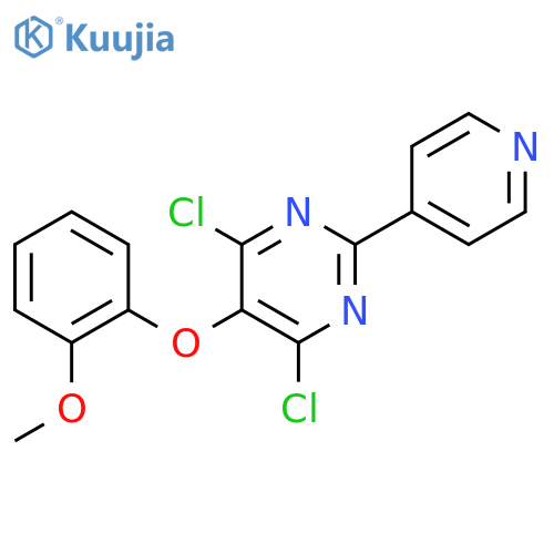 4,6-dichloro-5-(2-methoxyphenoxy)-2-(4-pyridyl)-pyrimidine structure