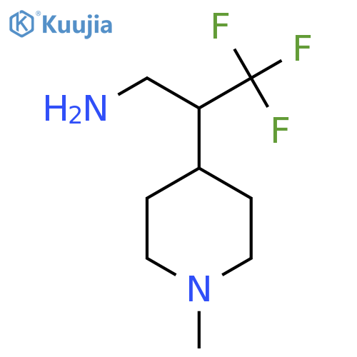 3,3,3-trifluoro-2-(1-methylpiperidin-4-yl)propan-1-amine structure