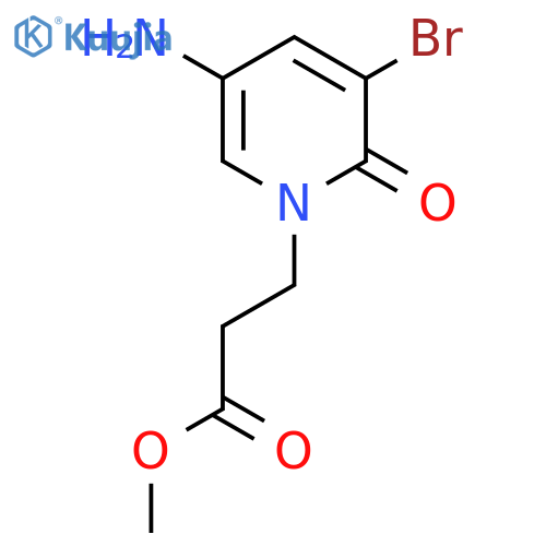 methyl 3-(5-amino-3-bromo-2-oxo-1,2-dihydropyridin-1-yl)propanoate structure