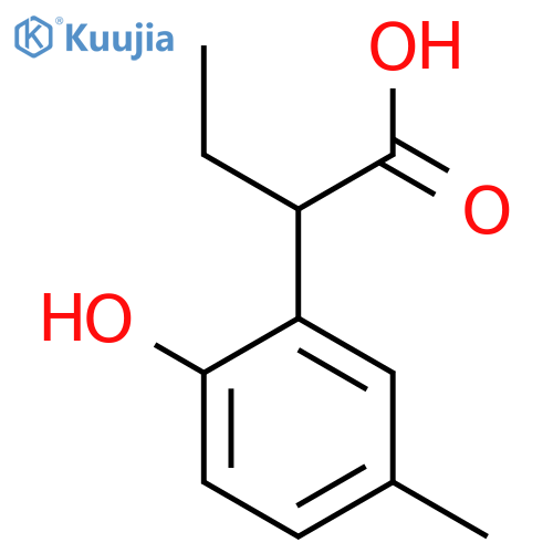 2-(2-hydroxy-5-methylphenyl)butanoic acid structure