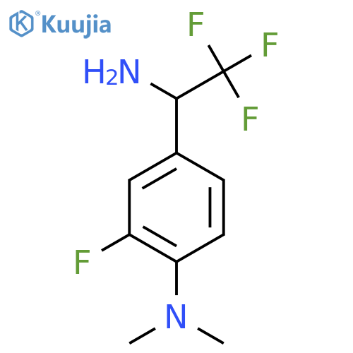 4-(1-amino-2,2,2-trifluoroethyl)-2-fluoro-N,N-dimethylaniline structure