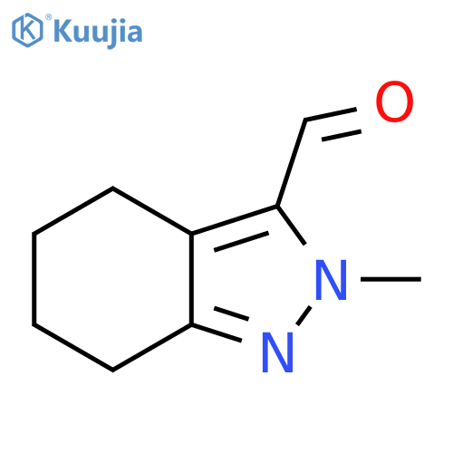 2-methyl-4,5,6,7-tetrahydro-2H-indazole-3-carbaldehyde structure