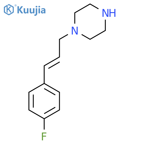 1-3-(4-fluorophenyl)prop-2-en-1-ylpiperazine structure