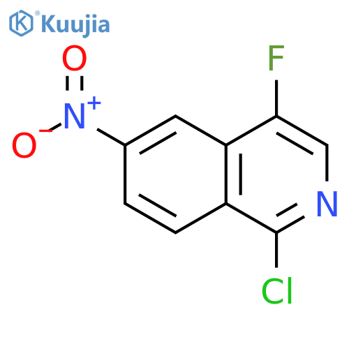 1-chloro-4-fluoro-6-nitro-isoquinoline structure