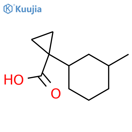 1-(3-Methylcyclohexyl)cyclopropane-1-carboxylic acid structure