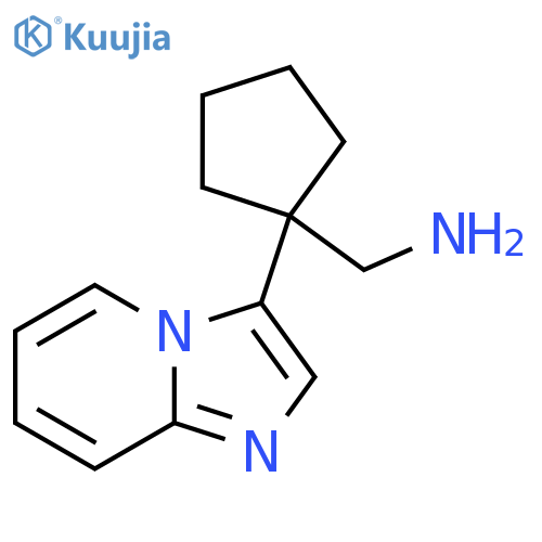 (1-{imidazo1,2-apyridin-3-yl}cyclopentyl)methanamine structure
