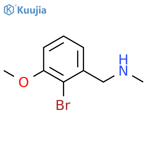 [(2-Bromo-3-methoxyphenyl)methyl](methyl)amine structure