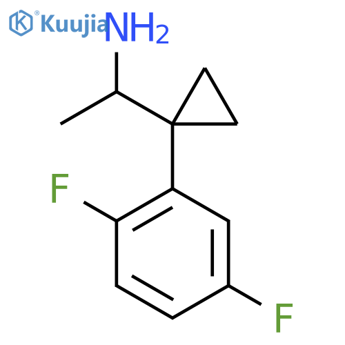 1-1-(2,5-difluorophenyl)cyclopropylethan-1-amine structure