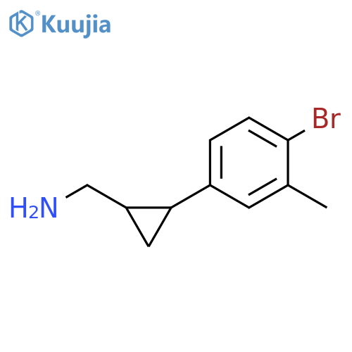 2-(4-bromo-3-methylphenyl)cyclopropylmethanamine structure