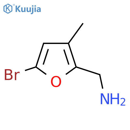 (5-bromo-3-methylfuran-2-yl)methanamine structure