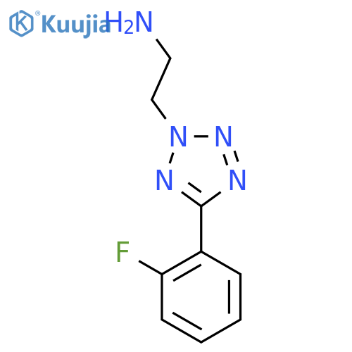 2-5-(2-fluorophenyl)-2H-1,2,3,4-tetrazol-2-ylethan-1-amine structure