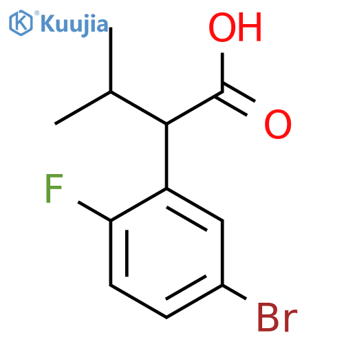 2-(5-Bromo-2-fluorophenyl)-3-methylbutanoic acid structure