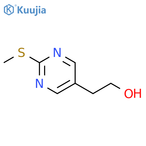 2-2-(methylsulfanyl)pyrimidin-5-ylethan-1-ol structure