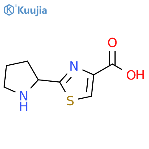 2-(pyrrolidin-2-yl)-1,3-thiazole-4-carboxylic acid structure