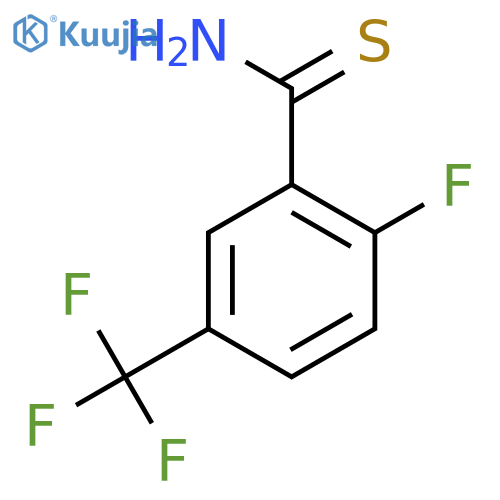 2-fluoro-5-(trifluoromethyl)benzene-1-carbothioamide structure
