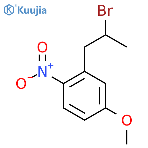 2-(2-bromopropyl)-4-methoxy-1-nitrobenzene structure