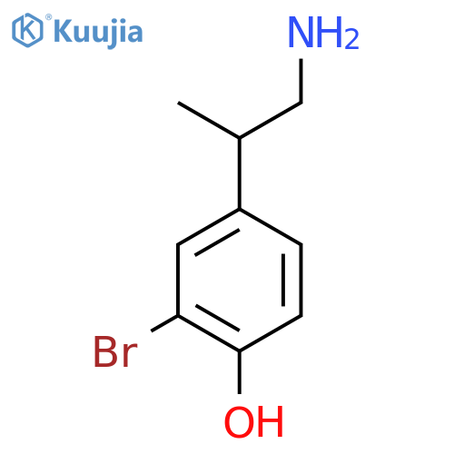 4-(1-aminopropan-2-yl)-2-bromophenol structure