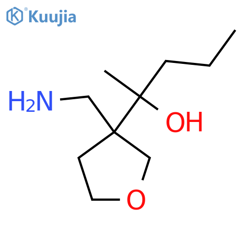 2-[3-(Aminomethyl)oxolan-3-yl]pentan-2-ol structure