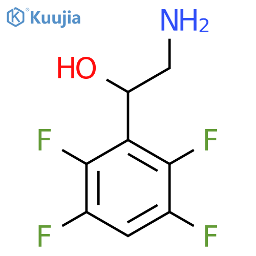 2-amino-1-(2,3,5,6-tetrafluorophenyl)ethan-1-ol structure