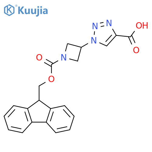 1-(1-{[(9H-fluoren-9-yl)methoxy]carbonyl}azetidin-3-yl)-1H-1,2,3-triazole-4-carboxylic acid structure