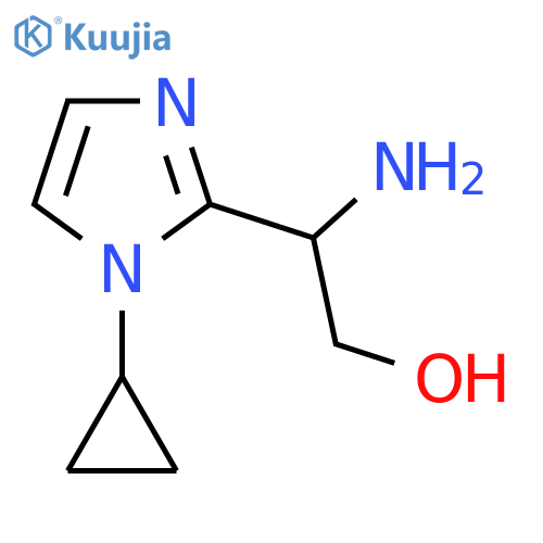 2-amino-2-(1-cyclopropyl-1H-imidazol-2-yl)ethan-1-ol structure