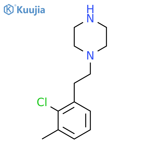 1-2-(2-chloro-3-methylphenyl)ethylpiperazine structure